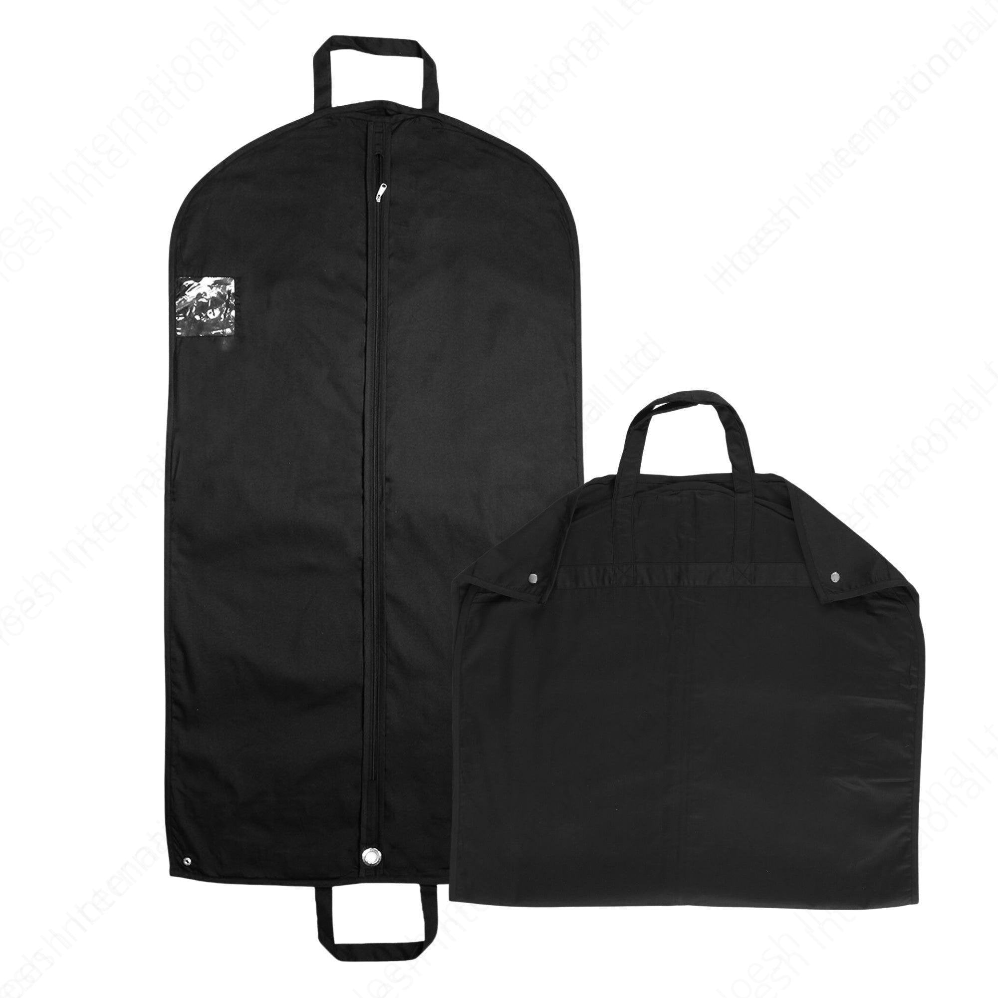 Luxury Black Travel Suit Carrier Cotton Twill Covers - Hoesh International Ltd