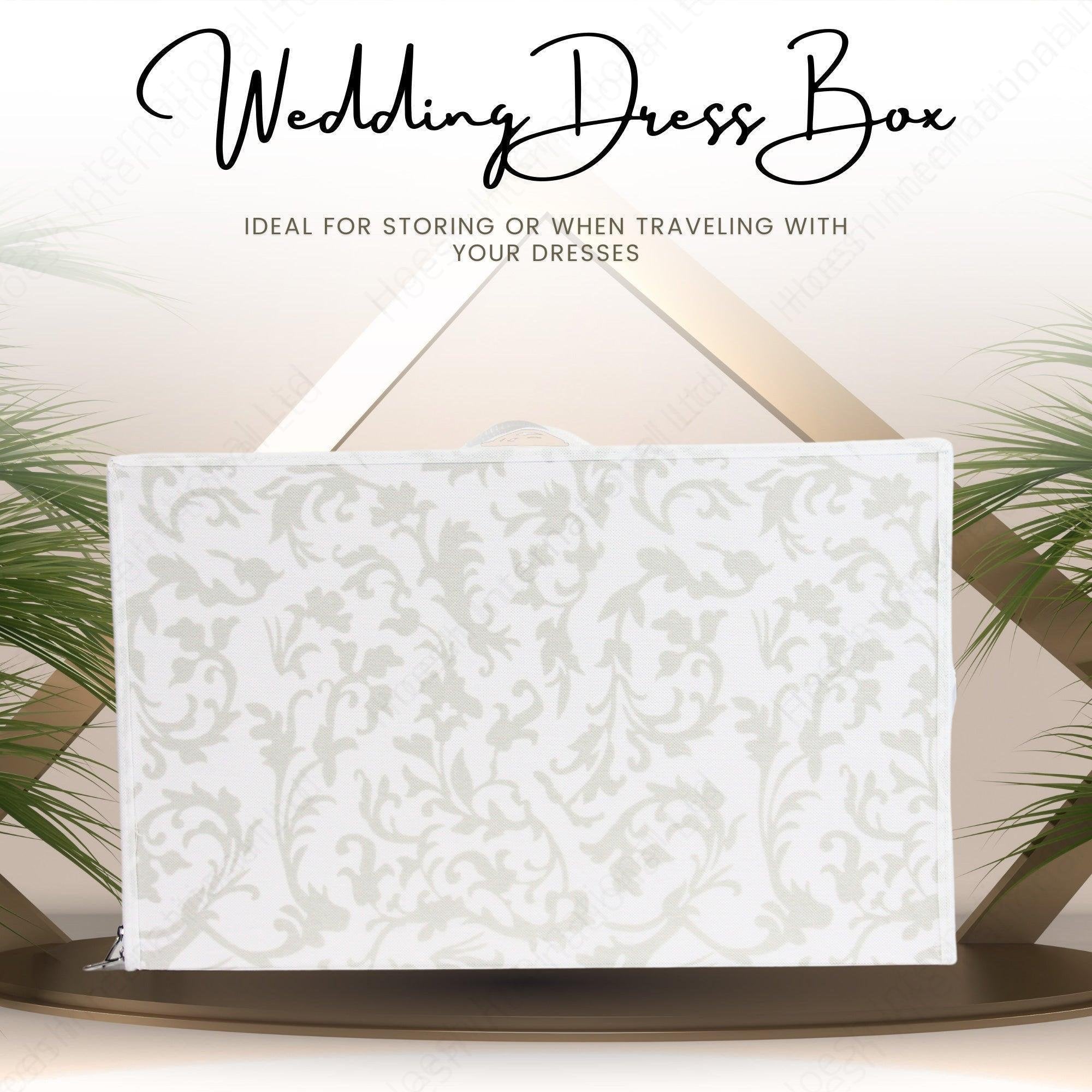 White Floral Wedding Dress Travel Storage Box - Hoesh International Ltd