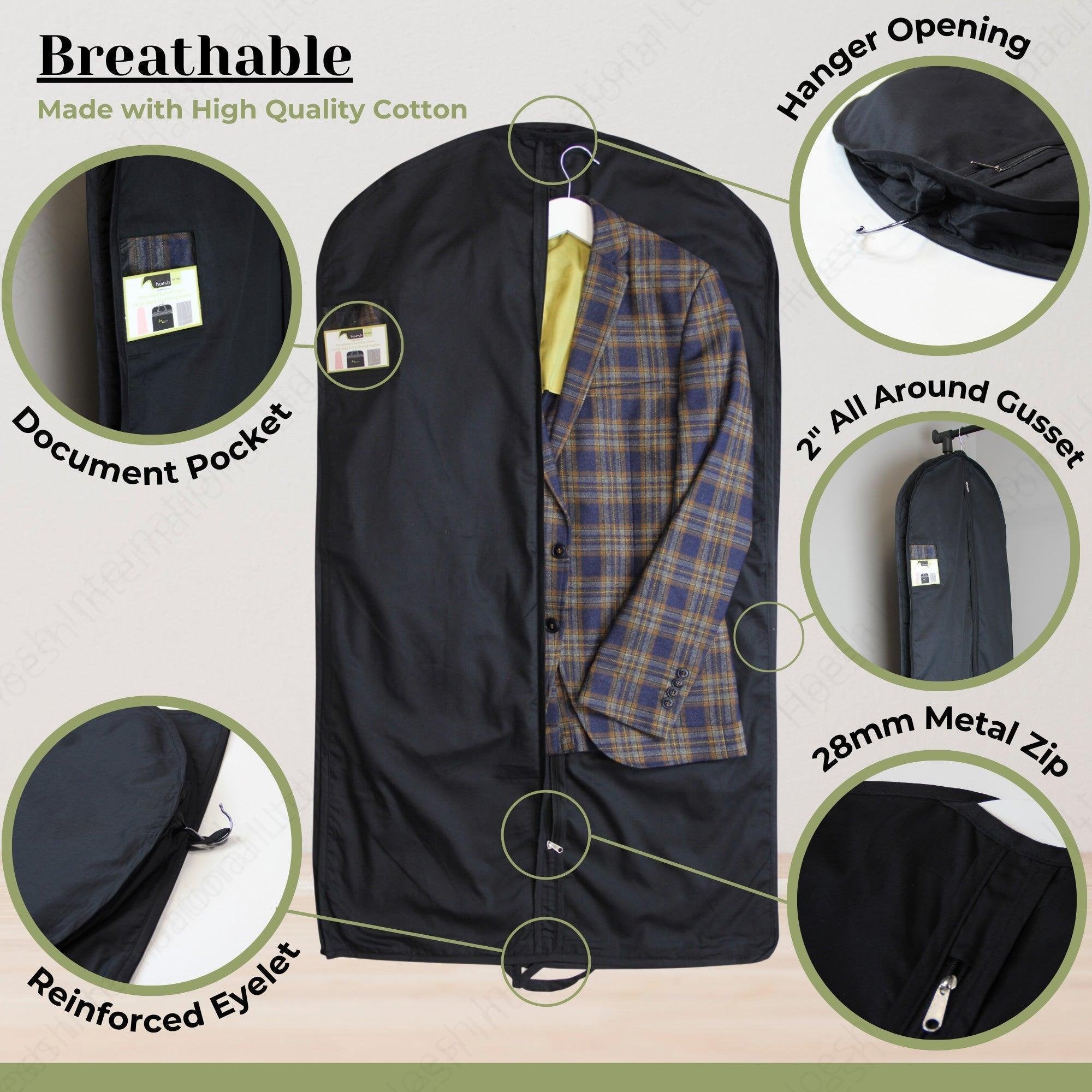 2” All Around Gusset Cotton Twill Fabric Suit Cover - Hoesh International Ltd