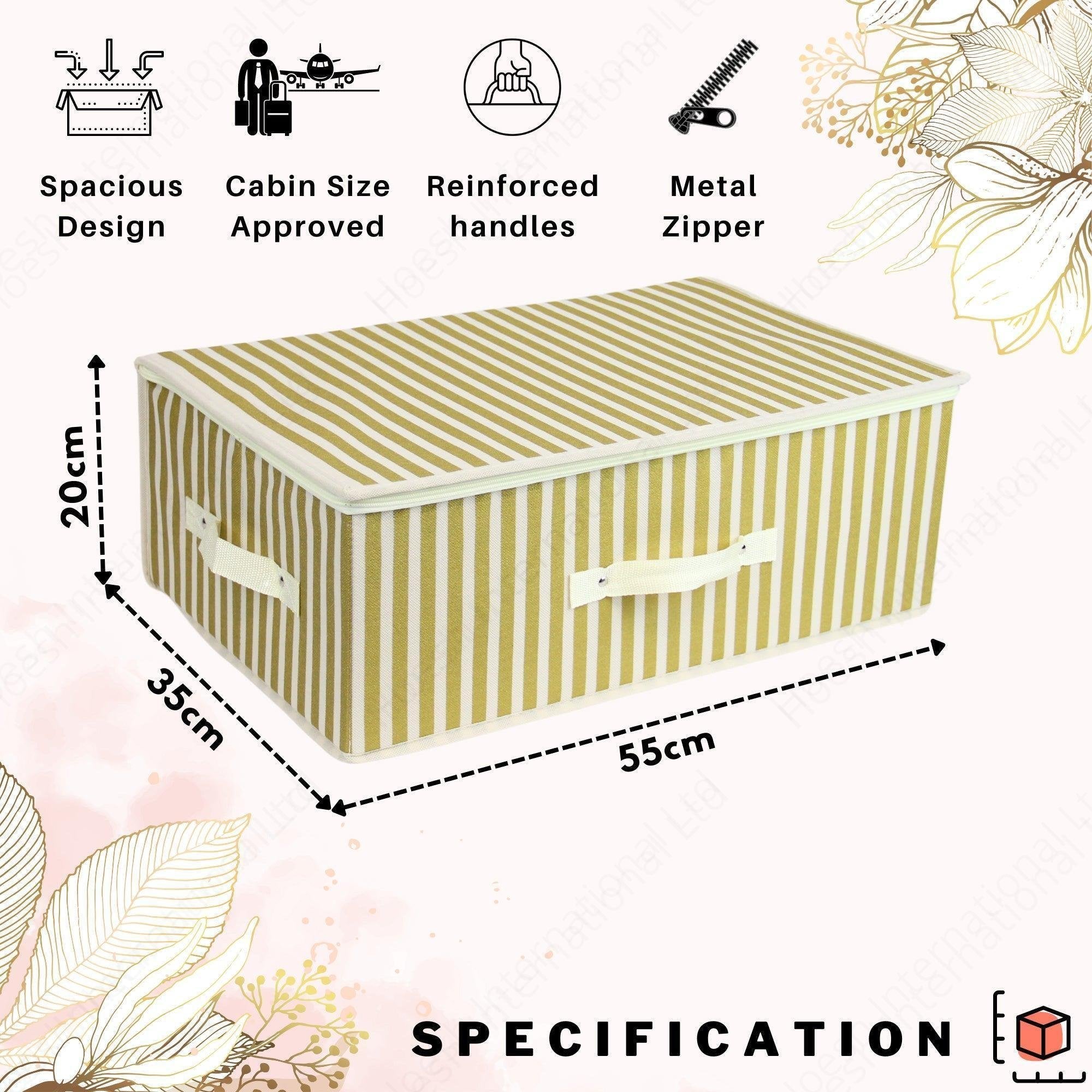 Gold Stripe Wedding Dress Travel Storage Box - Hoesh International Ltd