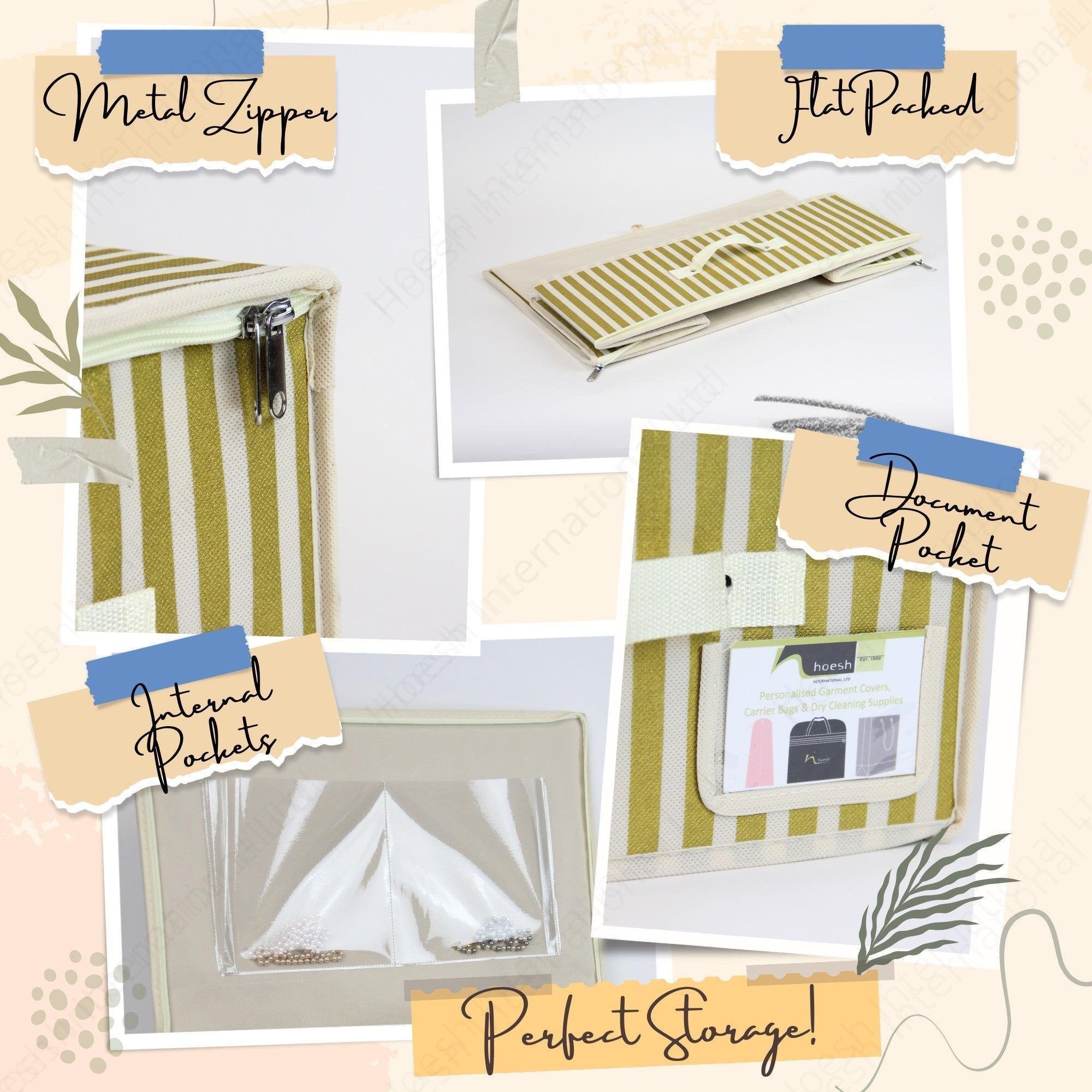 Gold Stripe Wedding Dress Travel Storage Box - Hoesh International Ltd