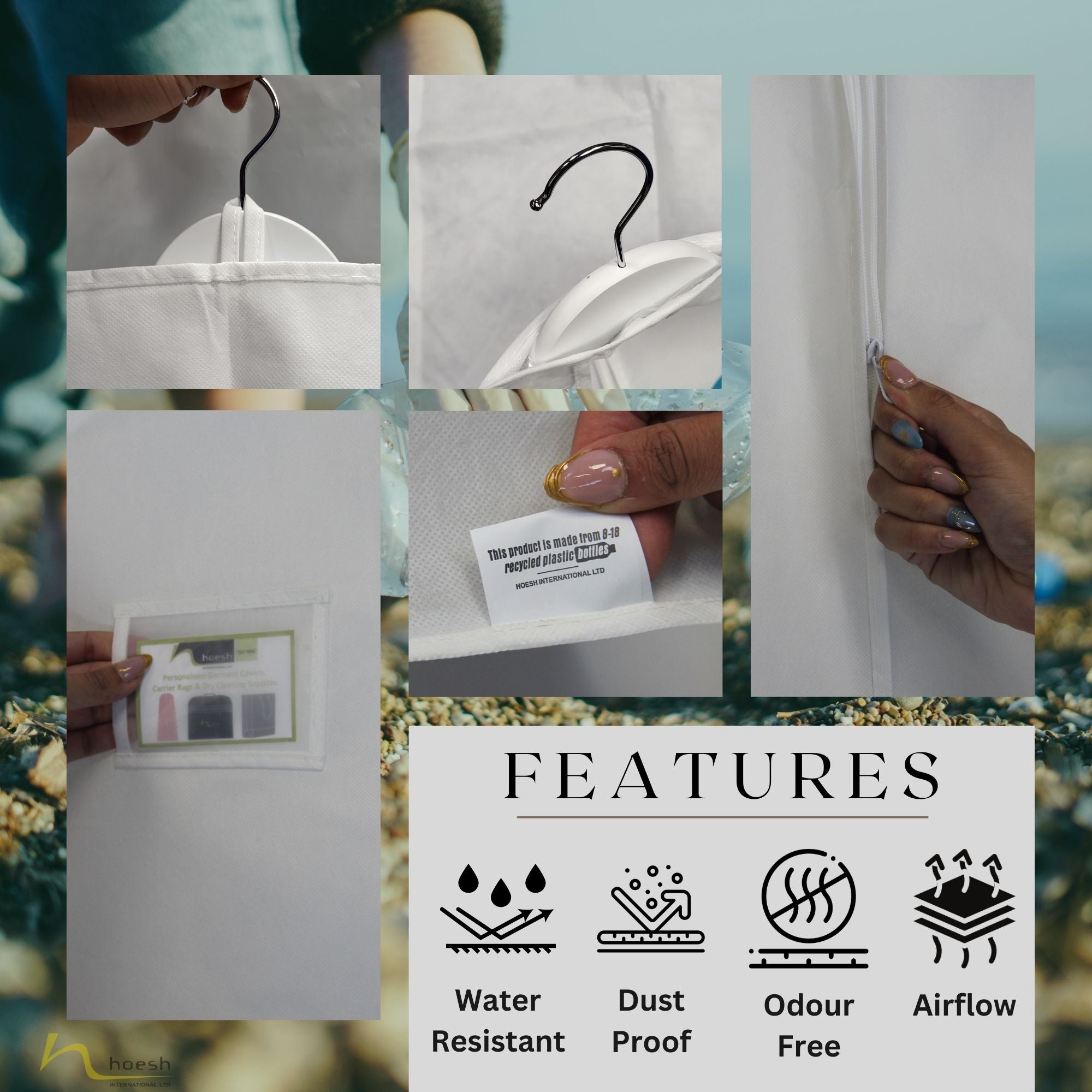 Sustainable Bridesmaid Dress Bag - Eco-Friendly Gown Storage Cover Made from Recycled Plastic Bottles