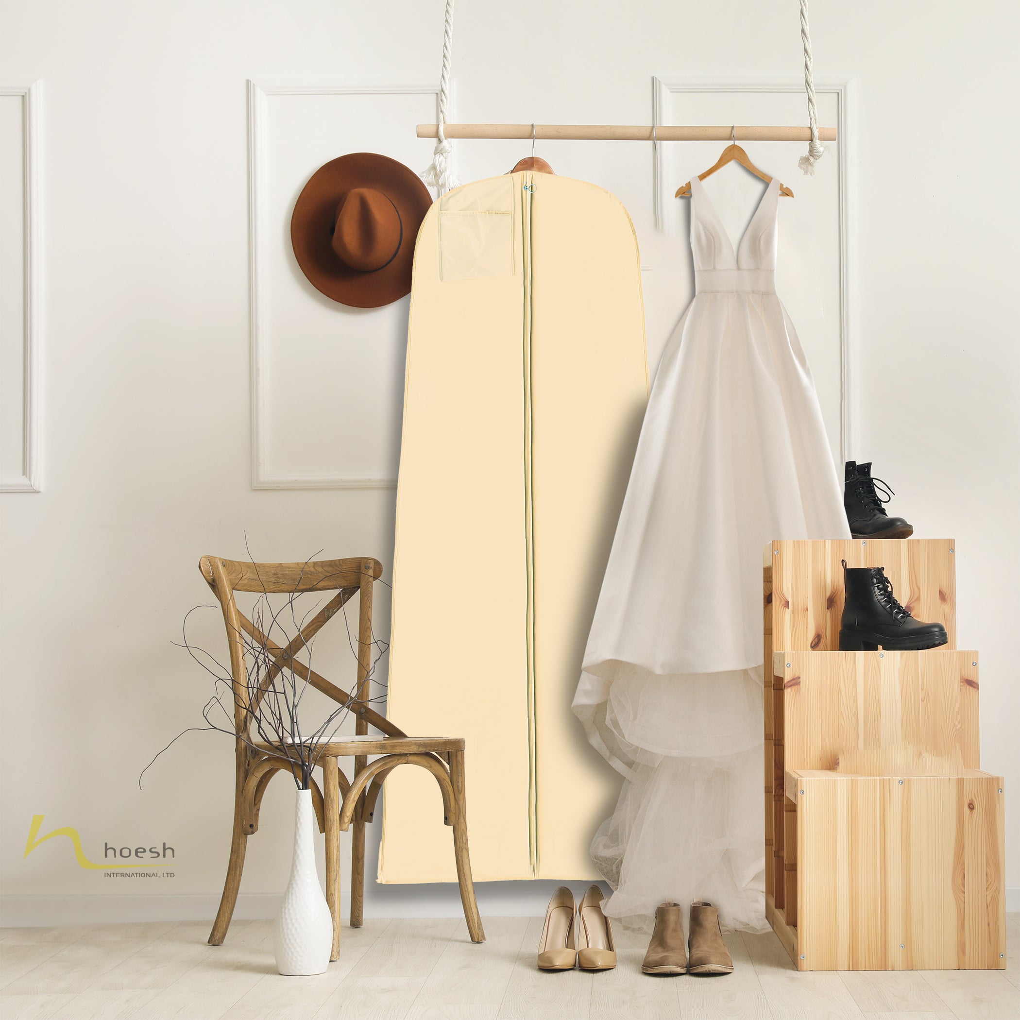 10” Tapered Gusset Cream Bridal Wedding Gown Dress Covers