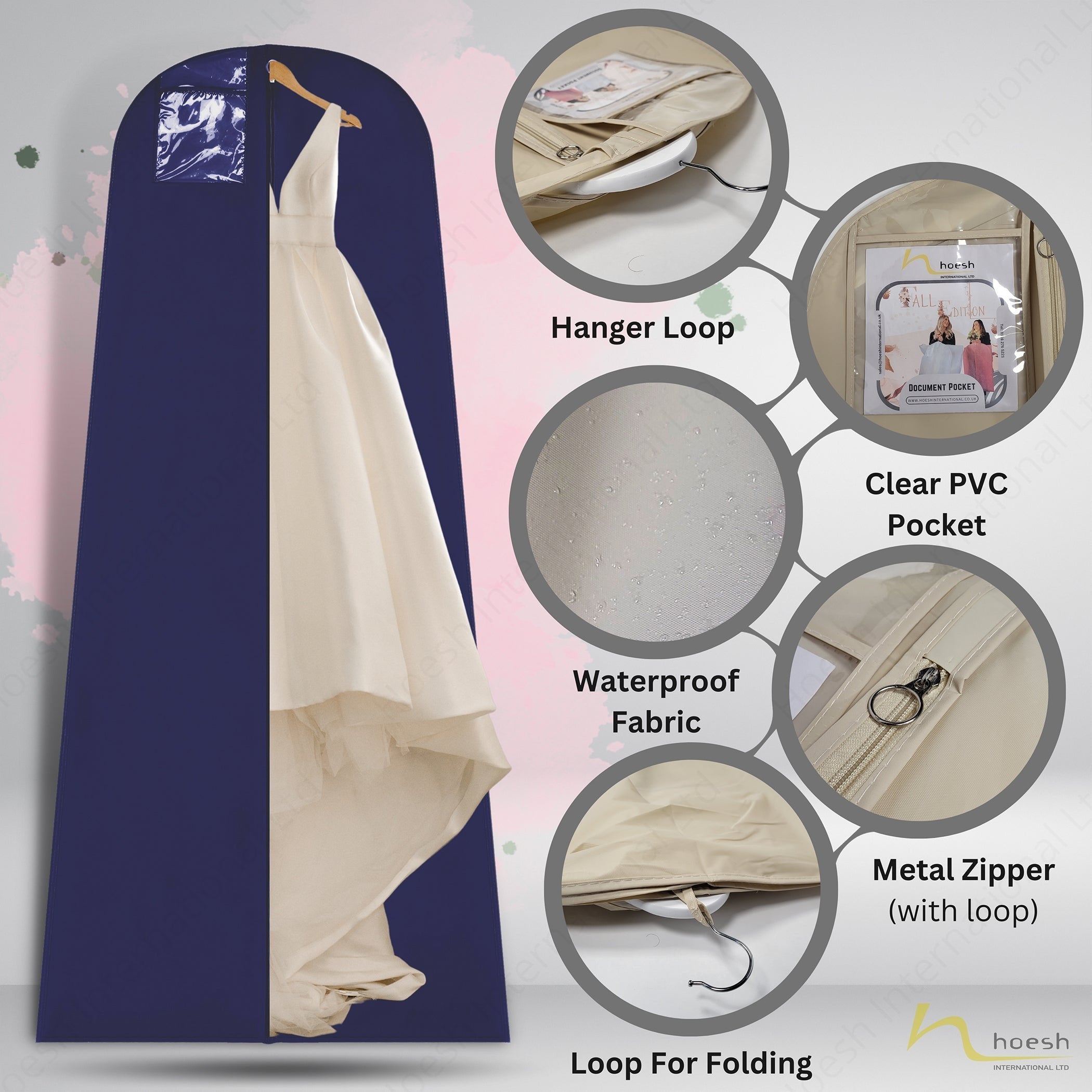 8” Tapered Gusset Bridal Wedding Gown Dress Covers - Hoesh International Ltd