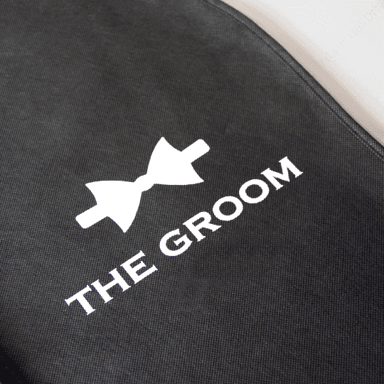 Personalised Groom Suit Cover Mens Garment Bag with Bowtie - Hoesh International Ltd