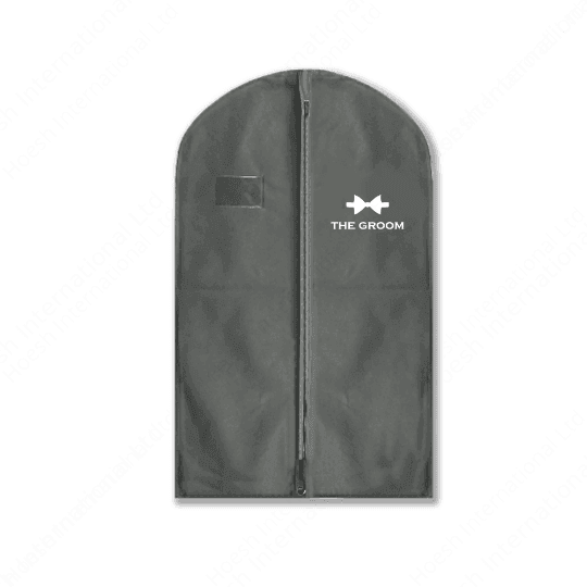 Personalised Groom Suit Cover Mens Garment Bag with Bowtie - Hoesh International Ltd