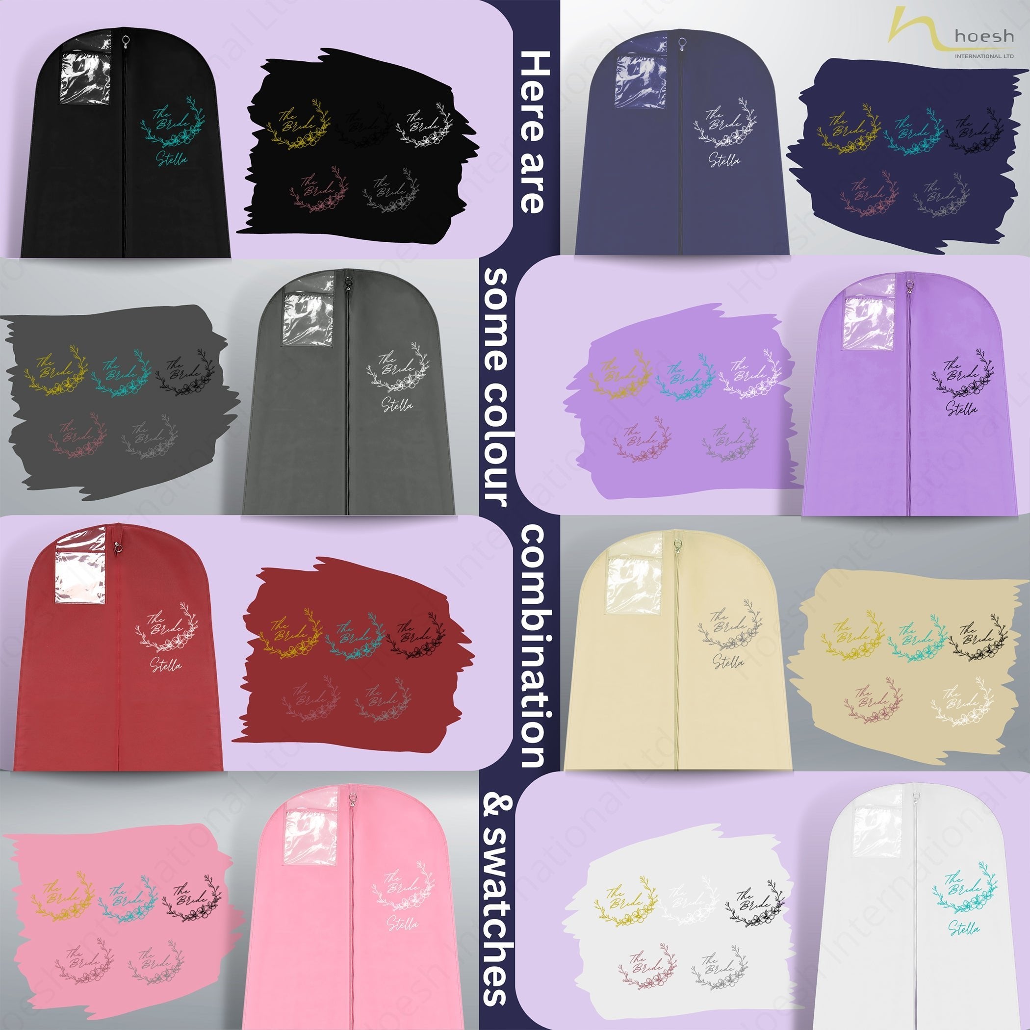 Personalised Breathable Wedding Garment Bag - Hoesh International Ltd