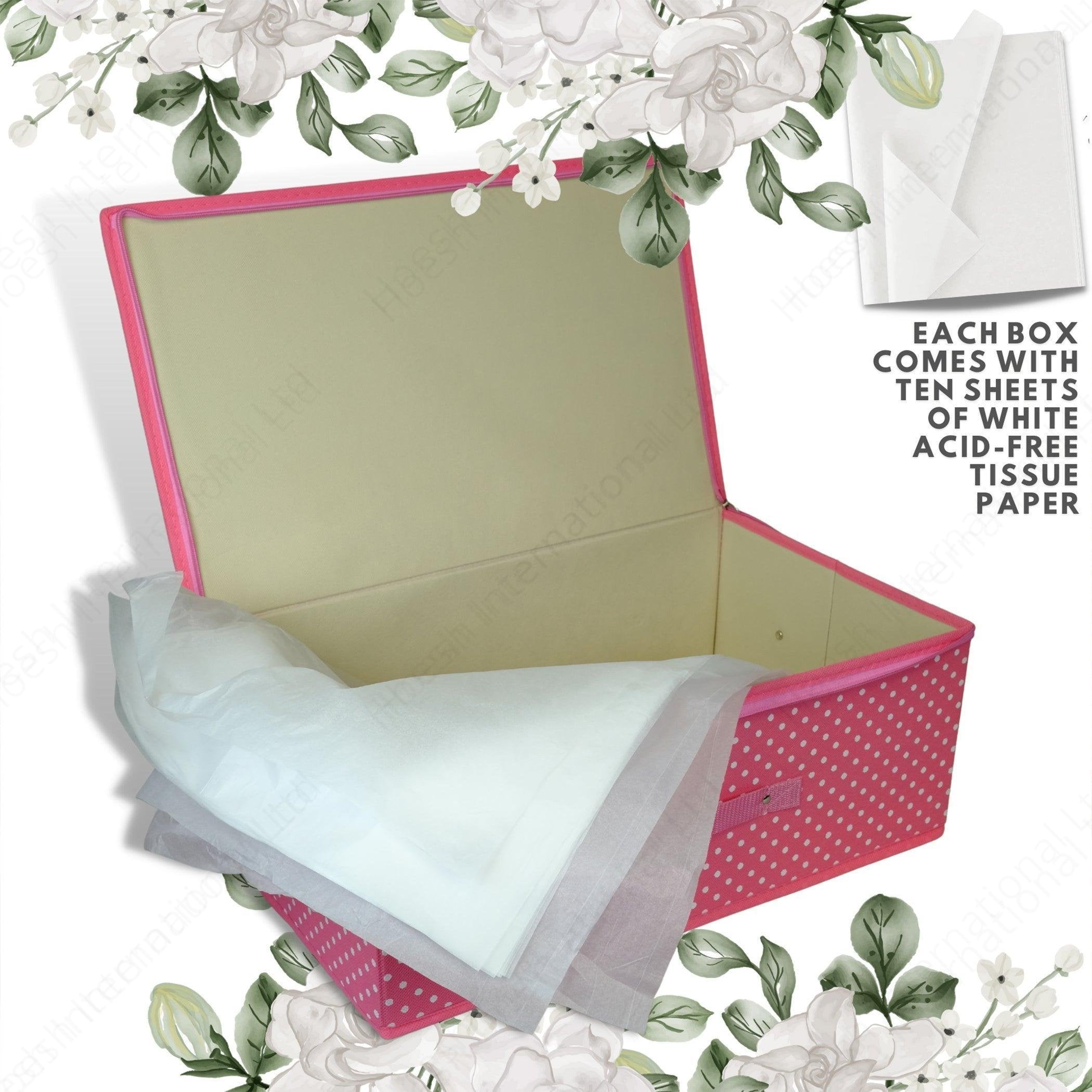 Polka Dot Wedding Dress Travel Storage Boxes - Hoesh International Ltd