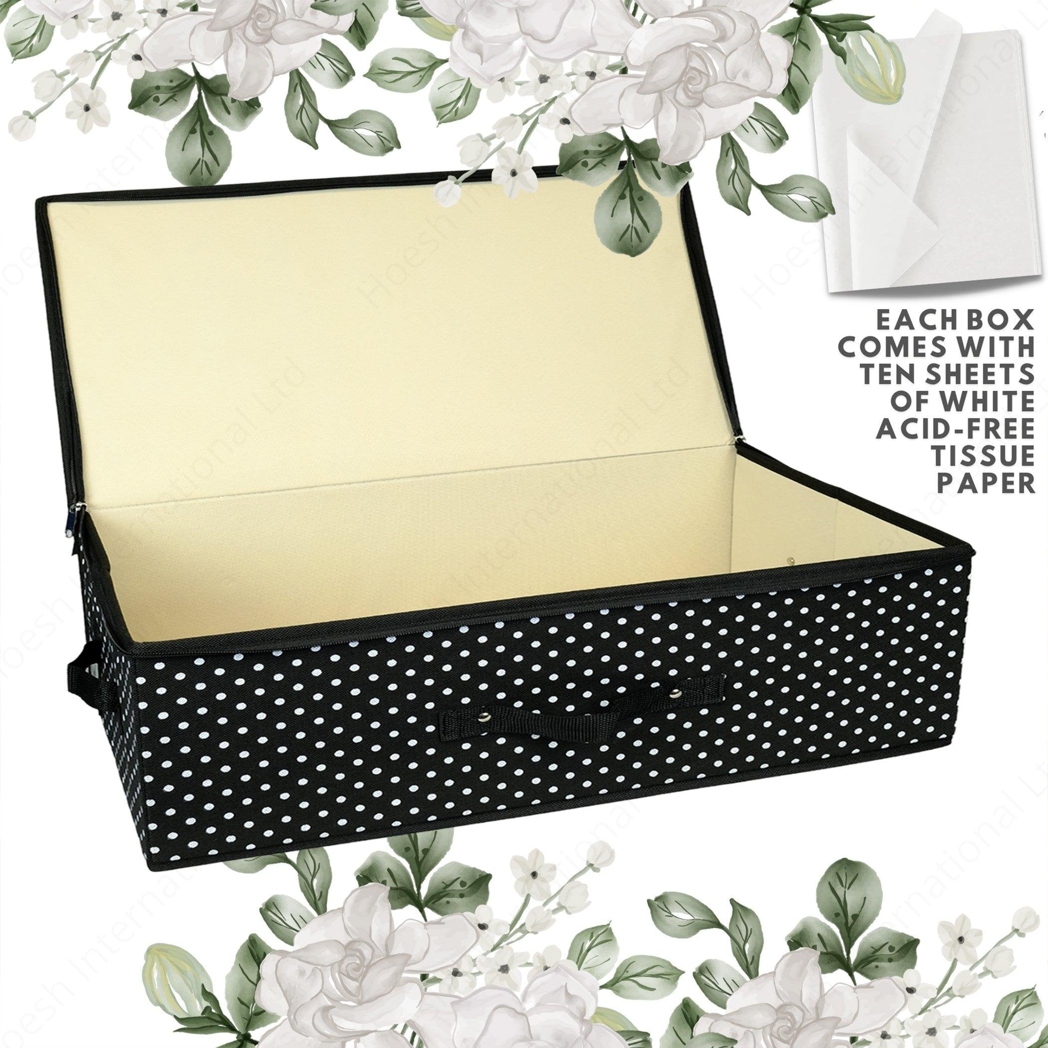 Polka Dot Wedding Dress Travel Storage Boxes - Hoesh International Ltd