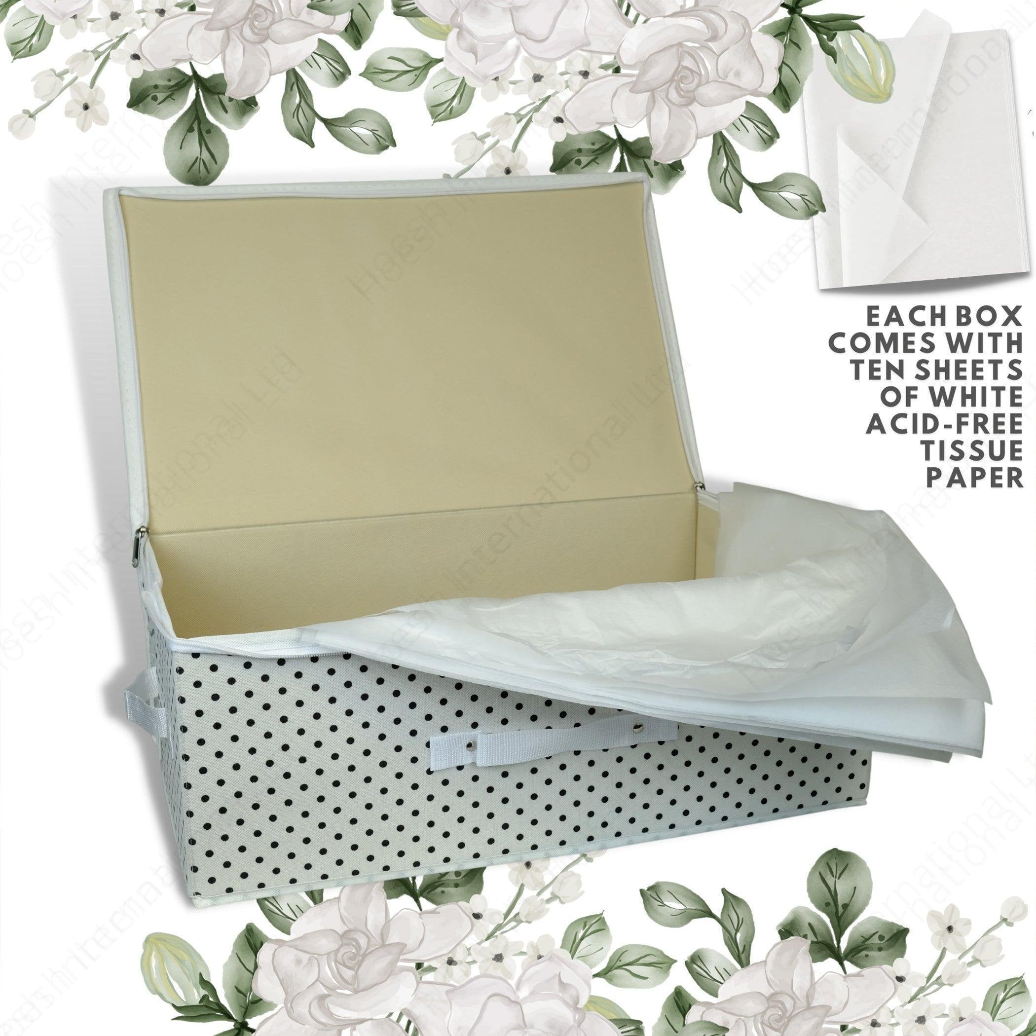 Polka Dot Wedding Dress Travel Storage Boxes - Hoesh International Ltd