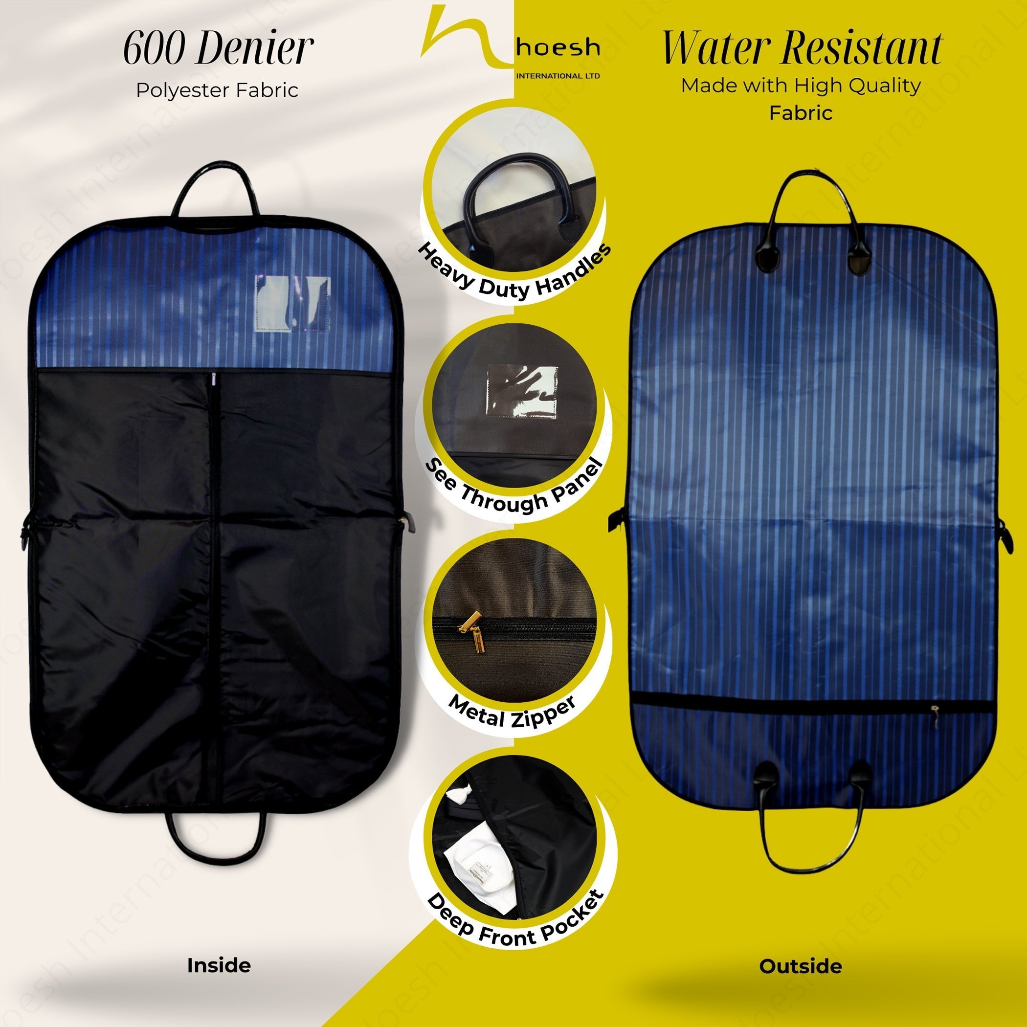 40" Foldable Waterproof Heavy duty Garment Cover Travel Bag with Handles - Hoesh International Ltd