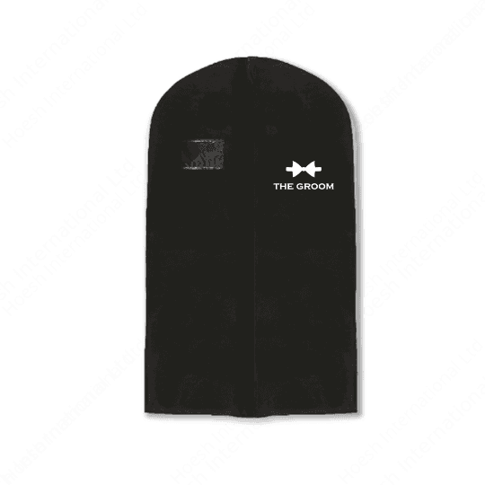 Personalised Groom Suit Cover Mens Garment Bag with Bowtie - Hoesh International Ltd