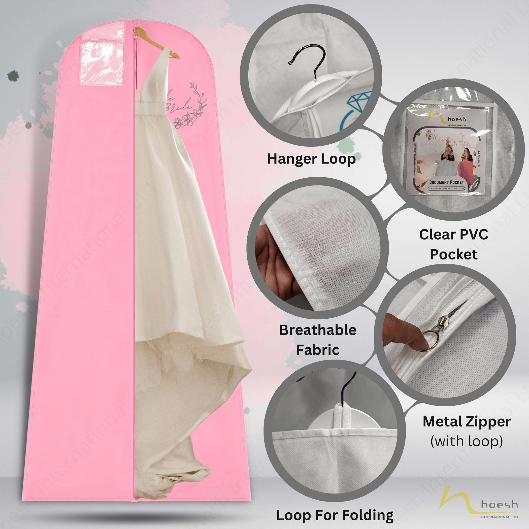 Personalised Breathable Wedding Garment Bag - Hoesh International Ltd