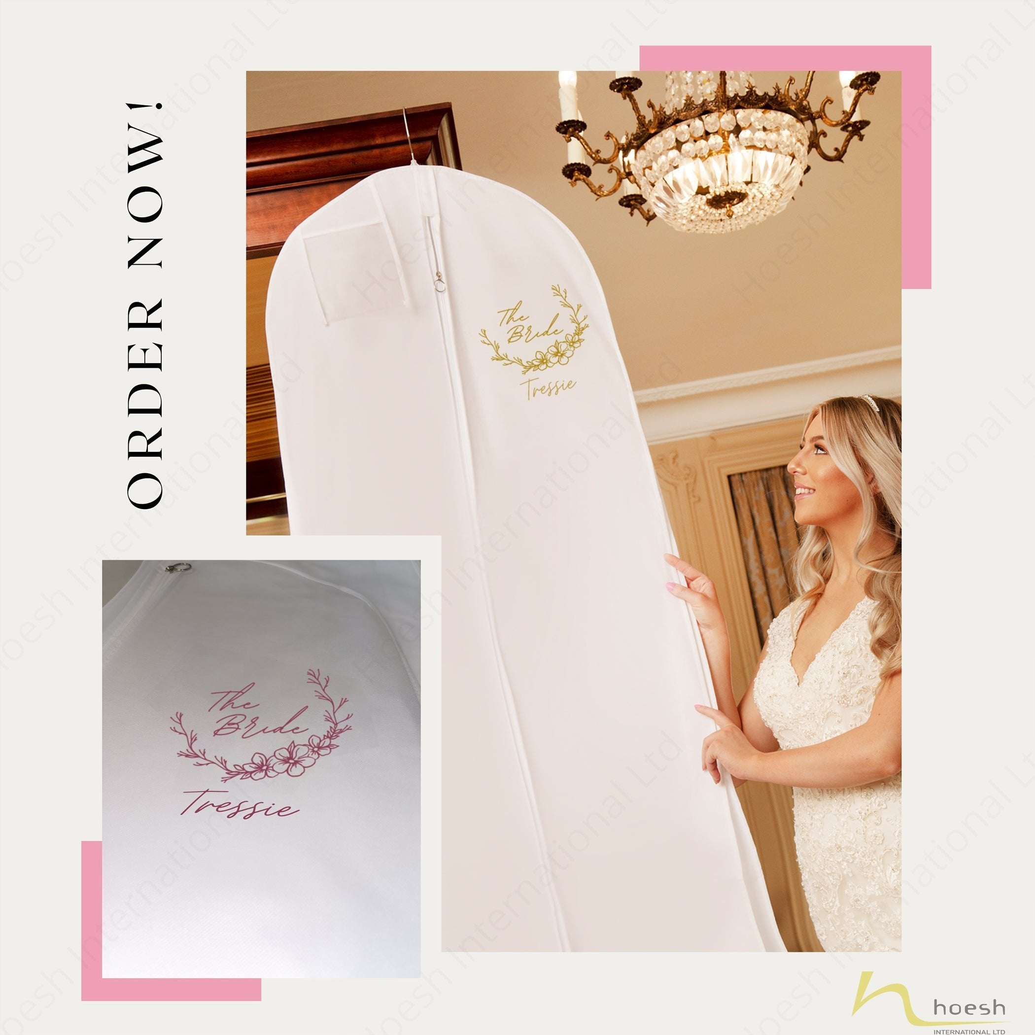 Personalised Breathable Wedding Garment Bag - Hoesh International Ltd