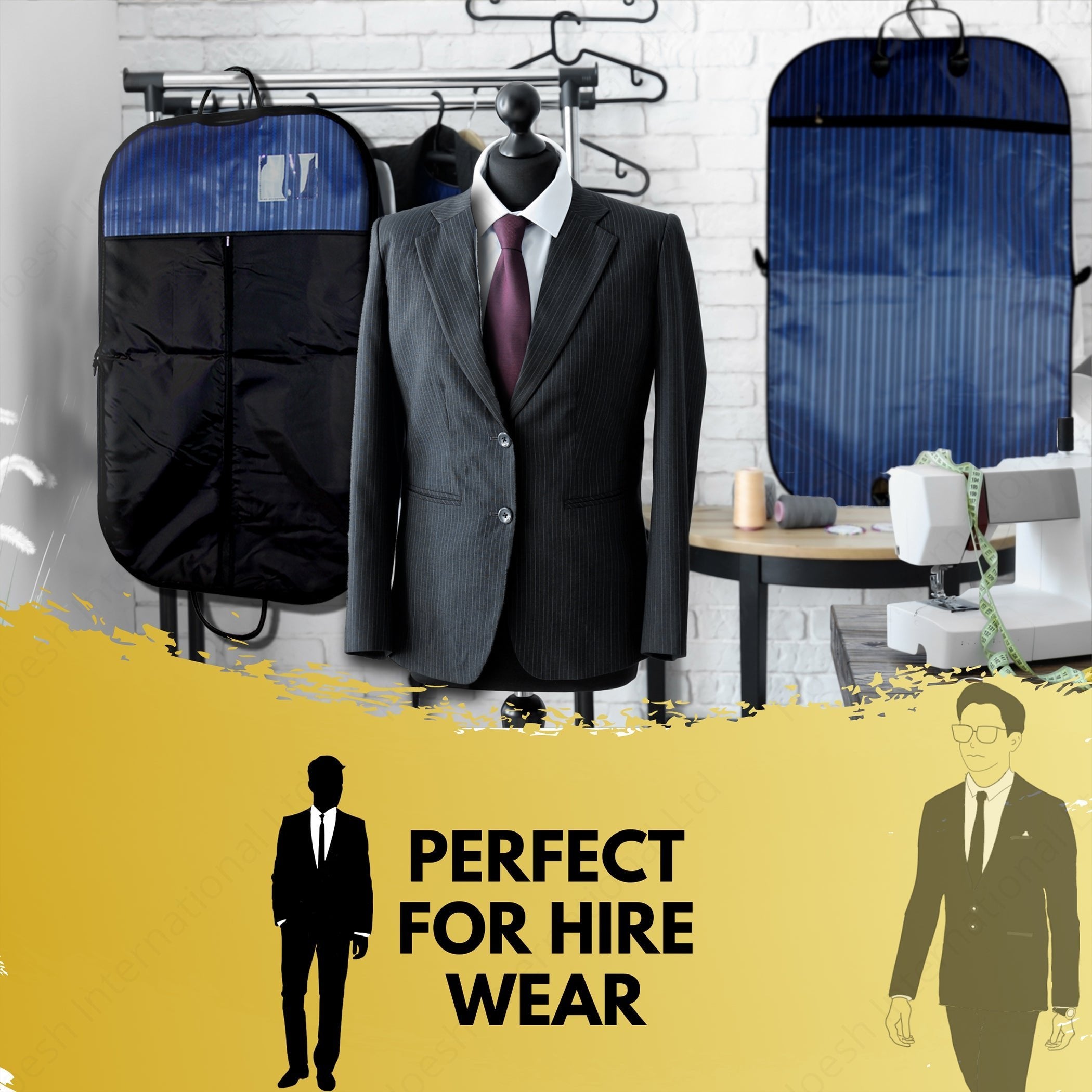 40" Foldable Waterproof Heavy duty Garment Cover Travel Bag with Handles - Hoesh International Ltd