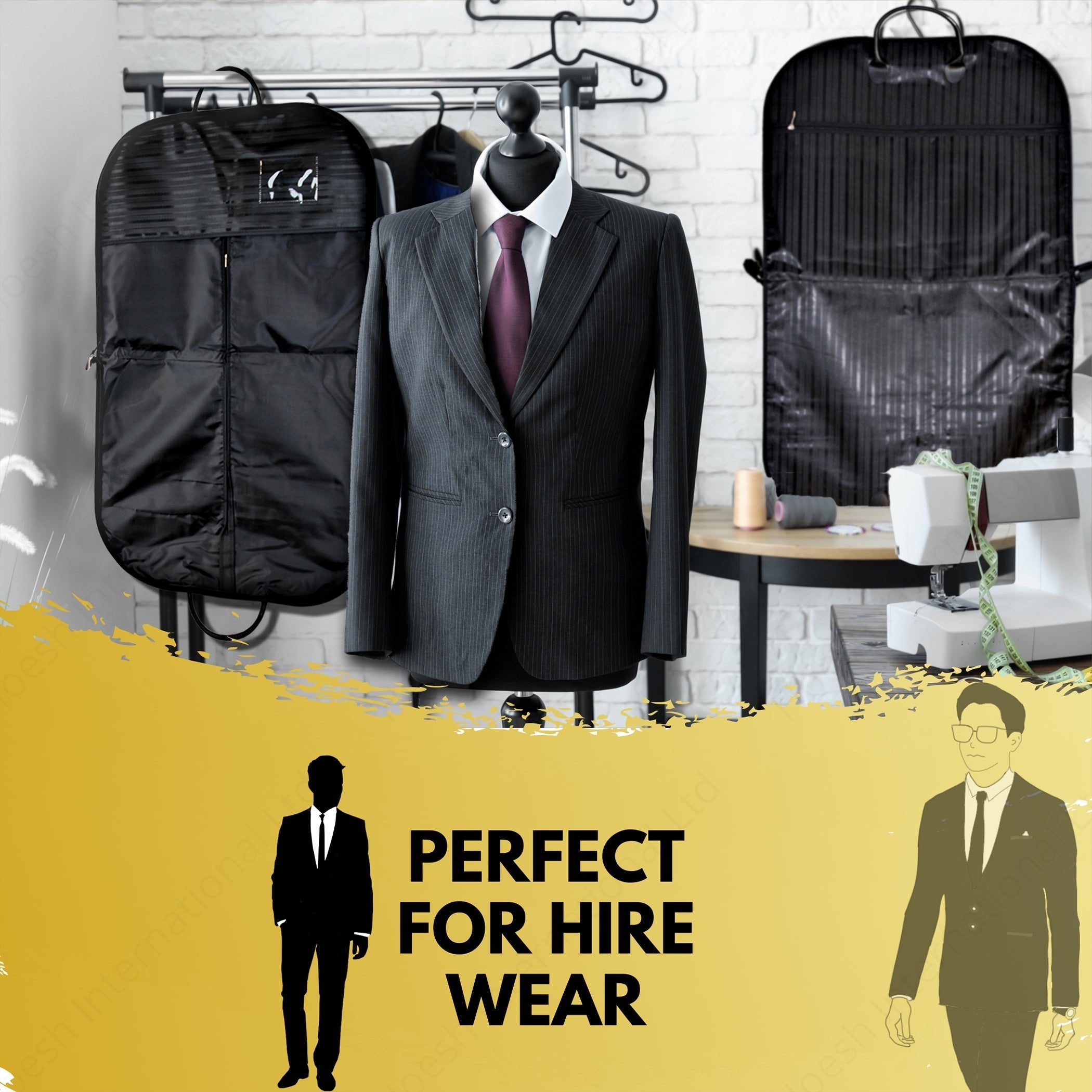 40" Foldable Waterproof Heavy duty Garment Cover Travel Bag with Handles - Hoesh International Ltd