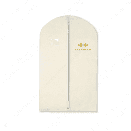Personalised Groom Suit Cover Mens Garment Bag with Bowtie - Hoesh International Ltd