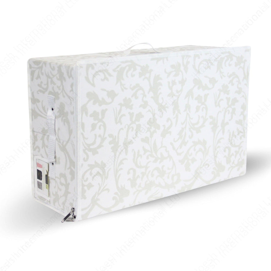 HOESH UK White Floral Wedding Dress Travel Storage Box With Internal P