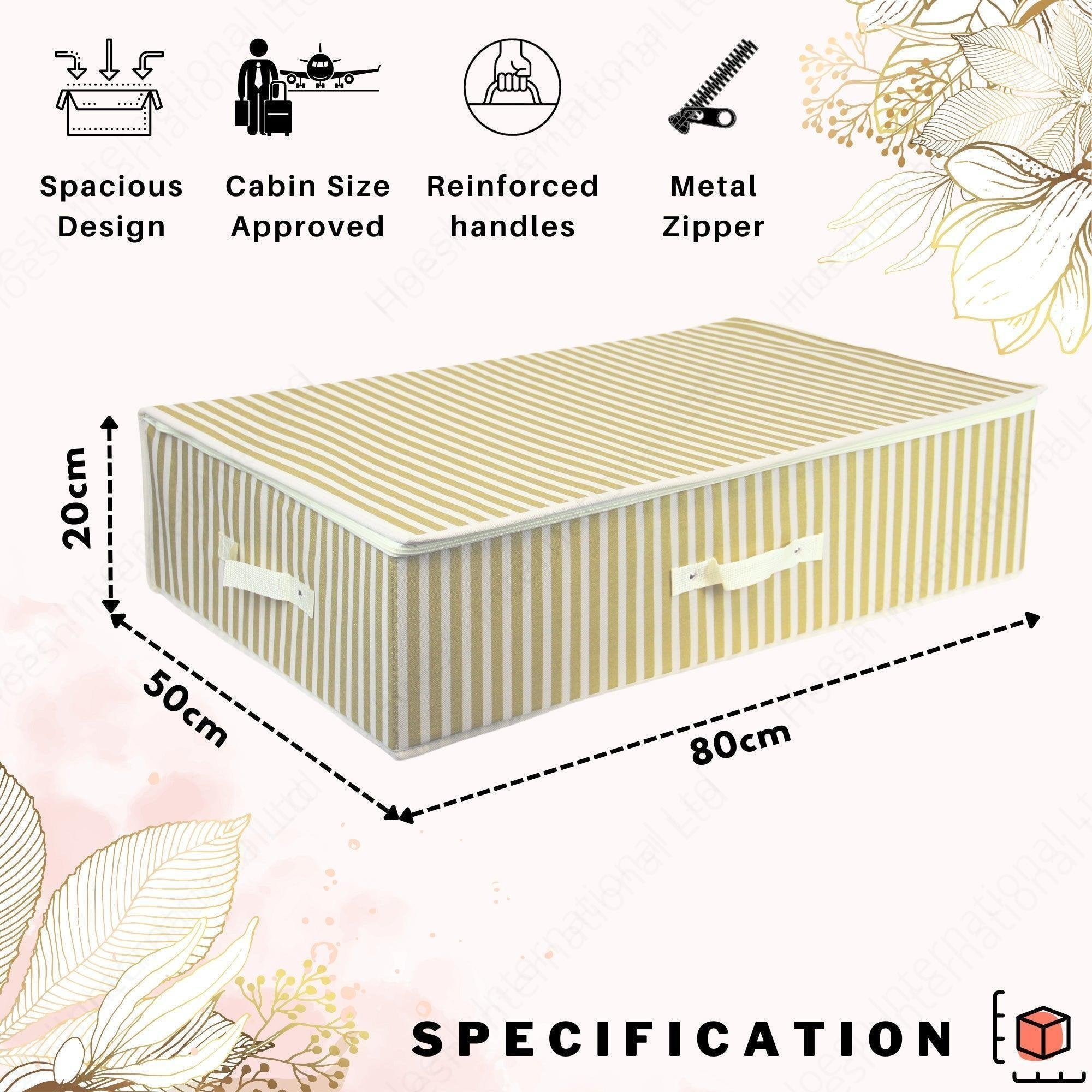 Gold Stripe Wedding Dress Travel Storage Box - Hoesh International Ltd