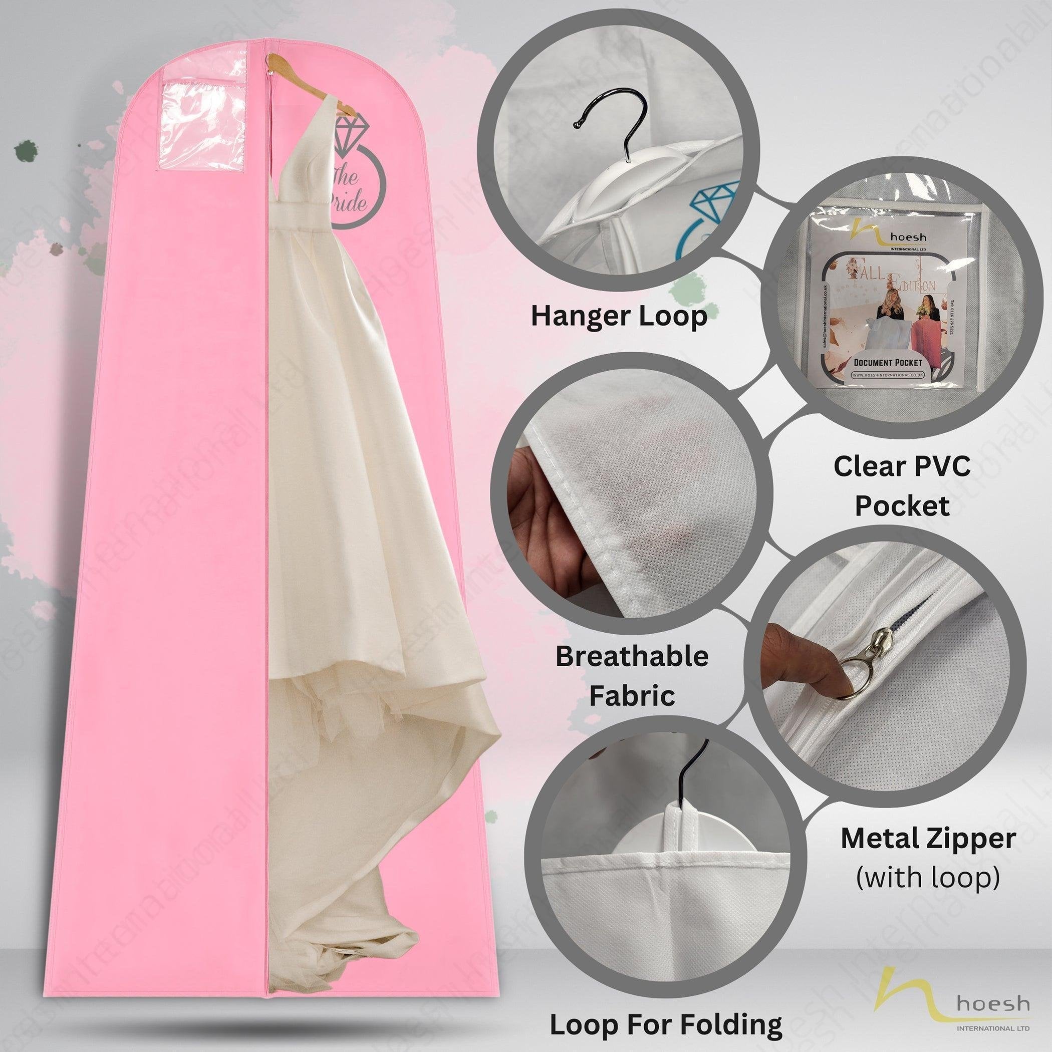 Personalised Breathable Wedding Garment Bag with The Bride - Hoesh International Ltd