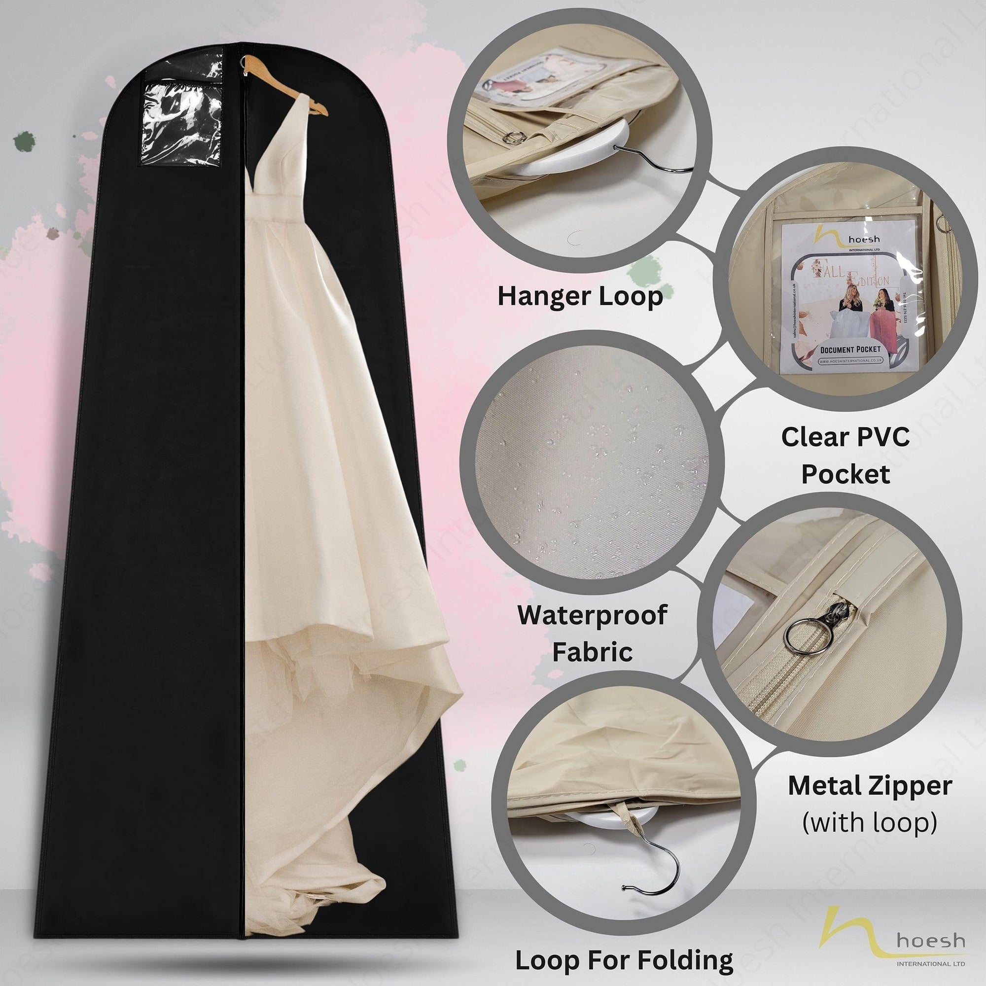 15″ Tapered Gusset Bridal Wedding Gown Dress Covers