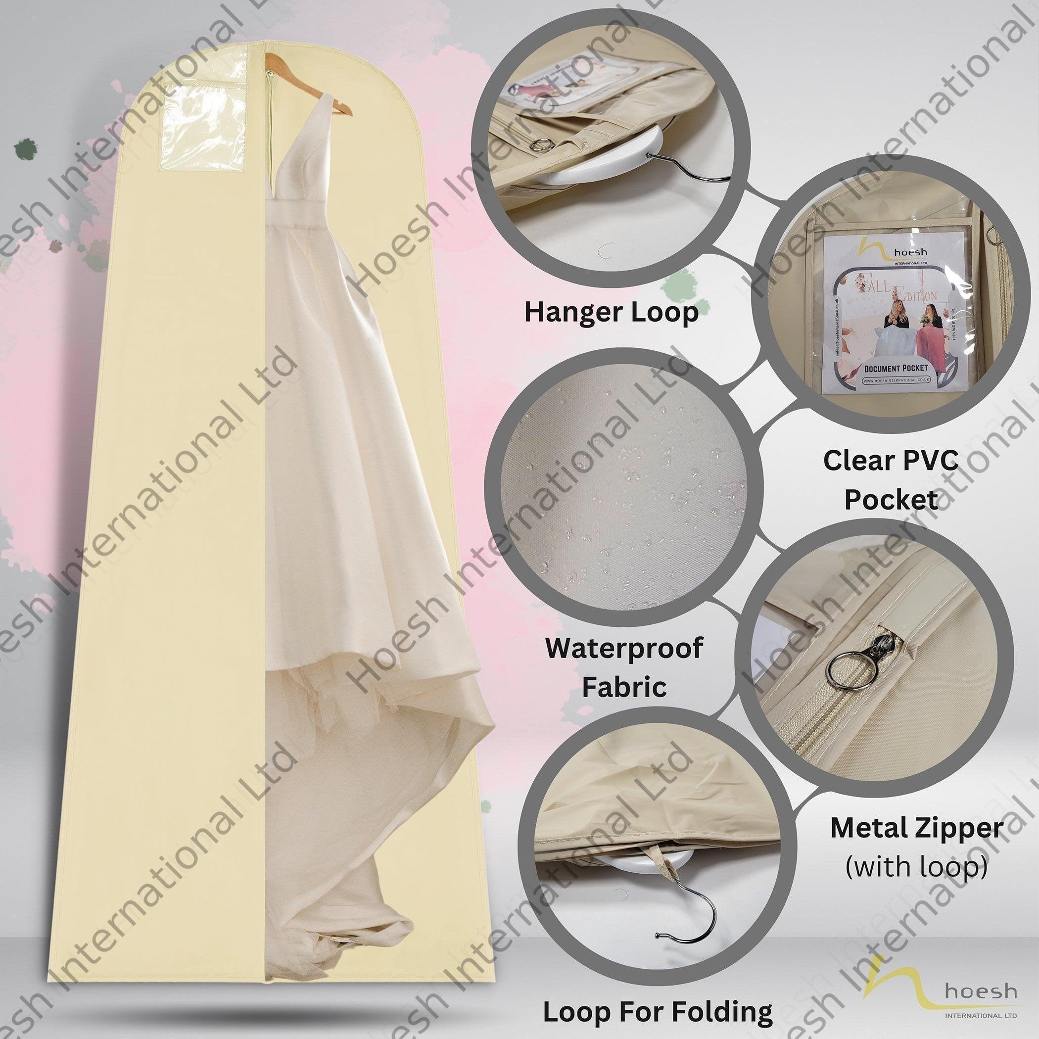 15″ inch Tapered Gusset Bridal Wedding Gown Dress Covers - Hoesh International Ltd