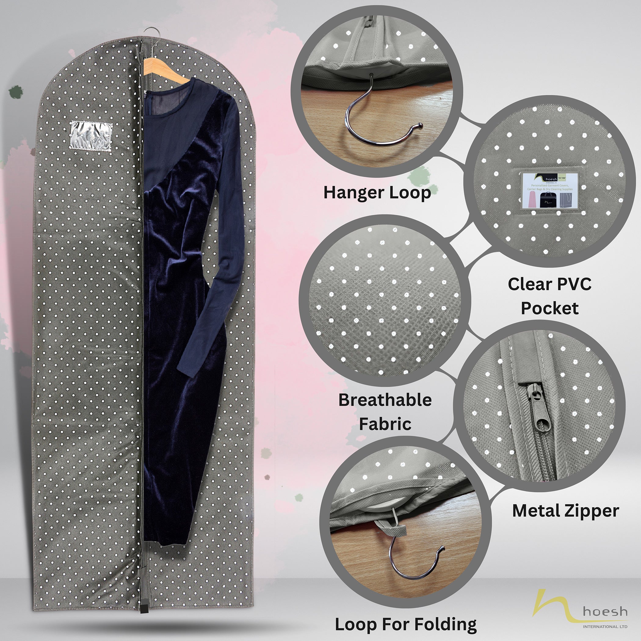 bridesmaid dress covers personalised Personalised Breathable Bridesmaid / Chief Bridesmaid Garment Bag