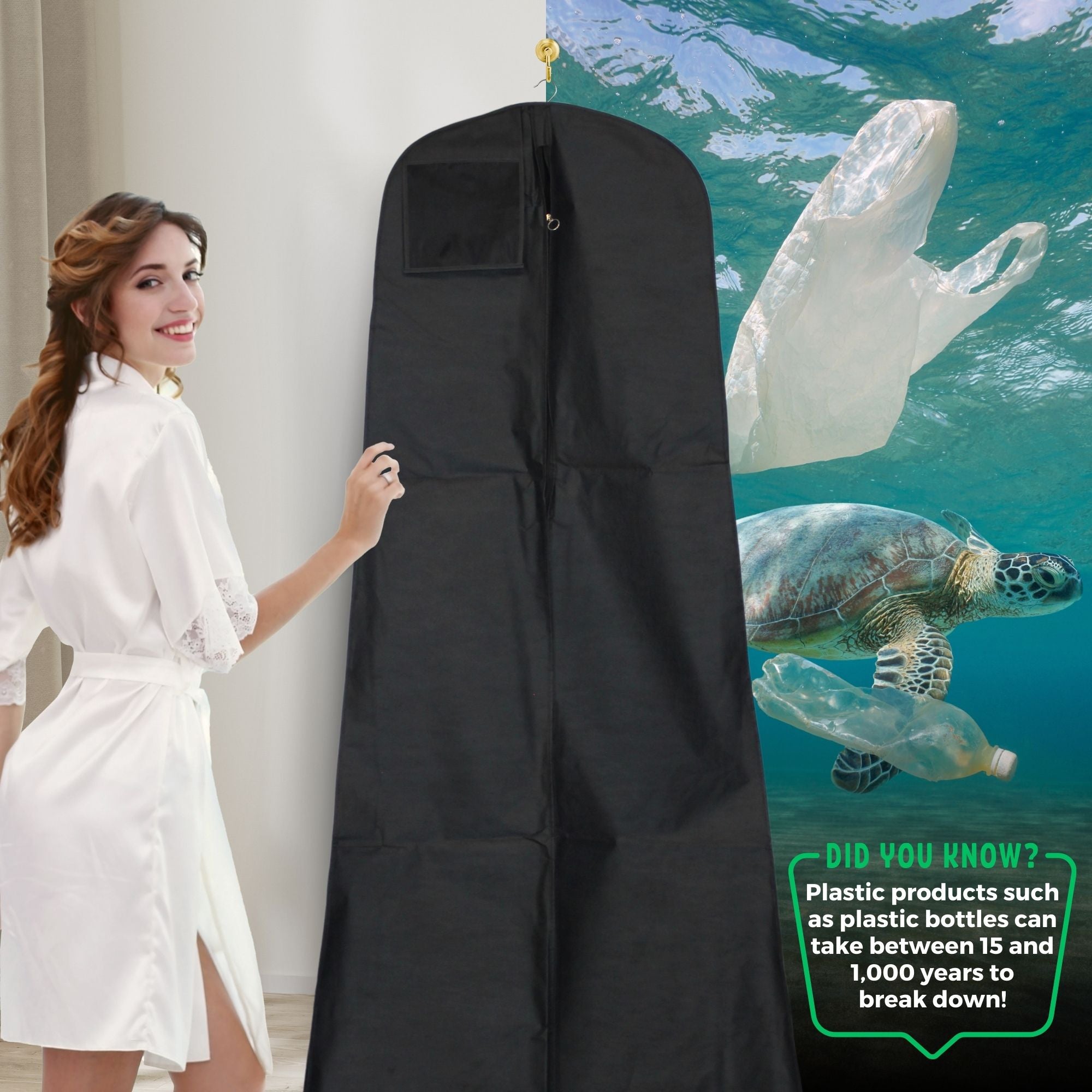 Eco-Friendly Suit Cover 40" & 54" | Sustainable Garment Bag for Men's Suits, Shirts & Formal Wear | Durable, Breathable Protection | Recycled Materials
