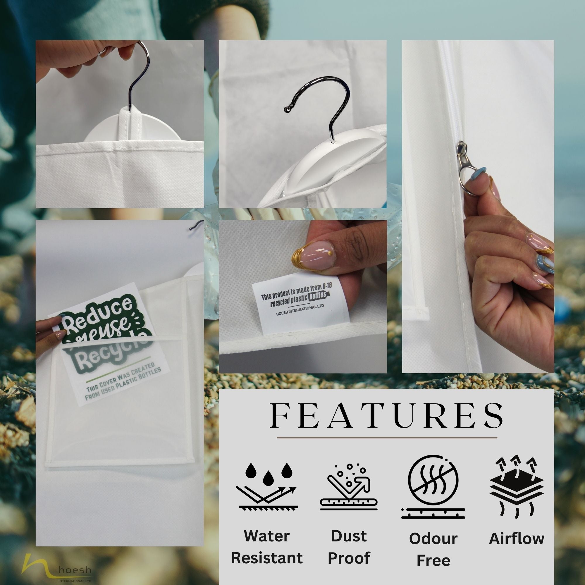 Eco-Friendly Bridal Dress Cover | 22" x 32" x 72" | Sustainable Garment Bag for Wedding Gowns & Formal Wear | Durable, Breathable Protection | Recycled Materials