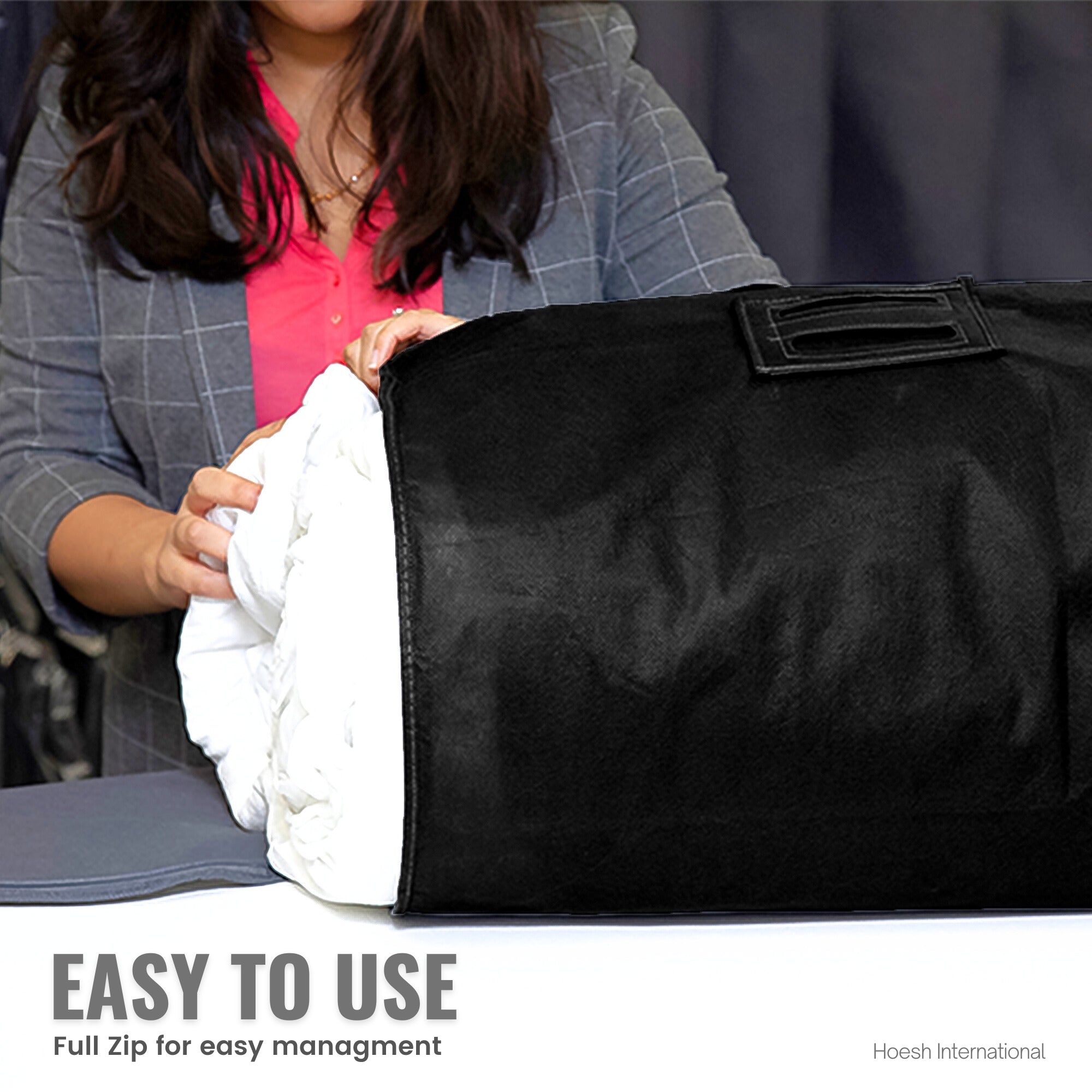 Large & Small Duvet Storage Bags | Sustainable RPET Material | Mold-Resistant Comforter Protector | Reusable Bedding Organizer with Handle
