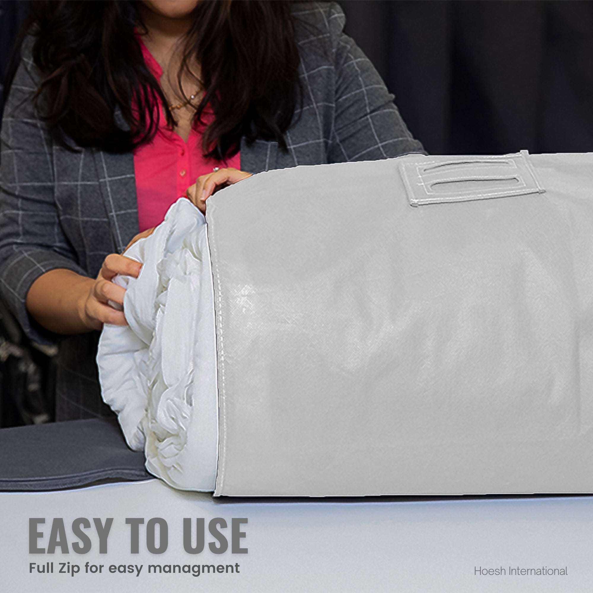 Large & Small Duvet Storage Bags | Sustainable RPET Material | Mold-Resistant Comforter Protector | Reusable Bedding Organizer with Handle
