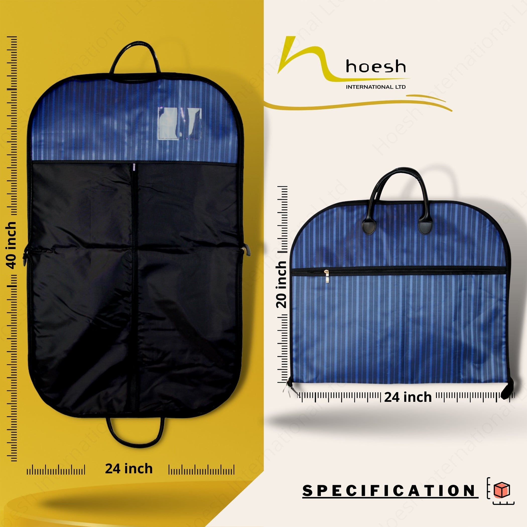 40" Foldable Waterproof Heavy duty Garment Cover Travel Bag with Handles - Hoesh International Ltd