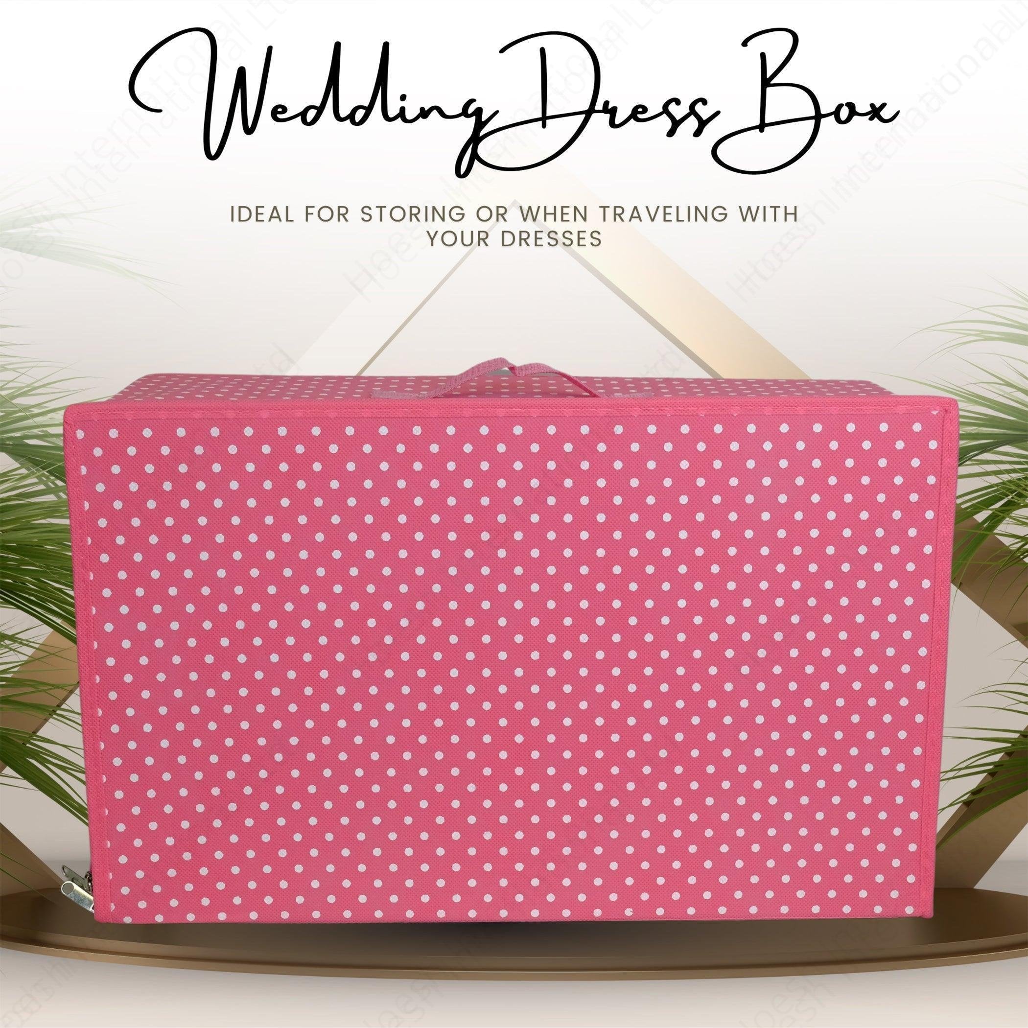 Polka Dot Wedding Dress Travel Storage Boxes - Hoesh International Ltd