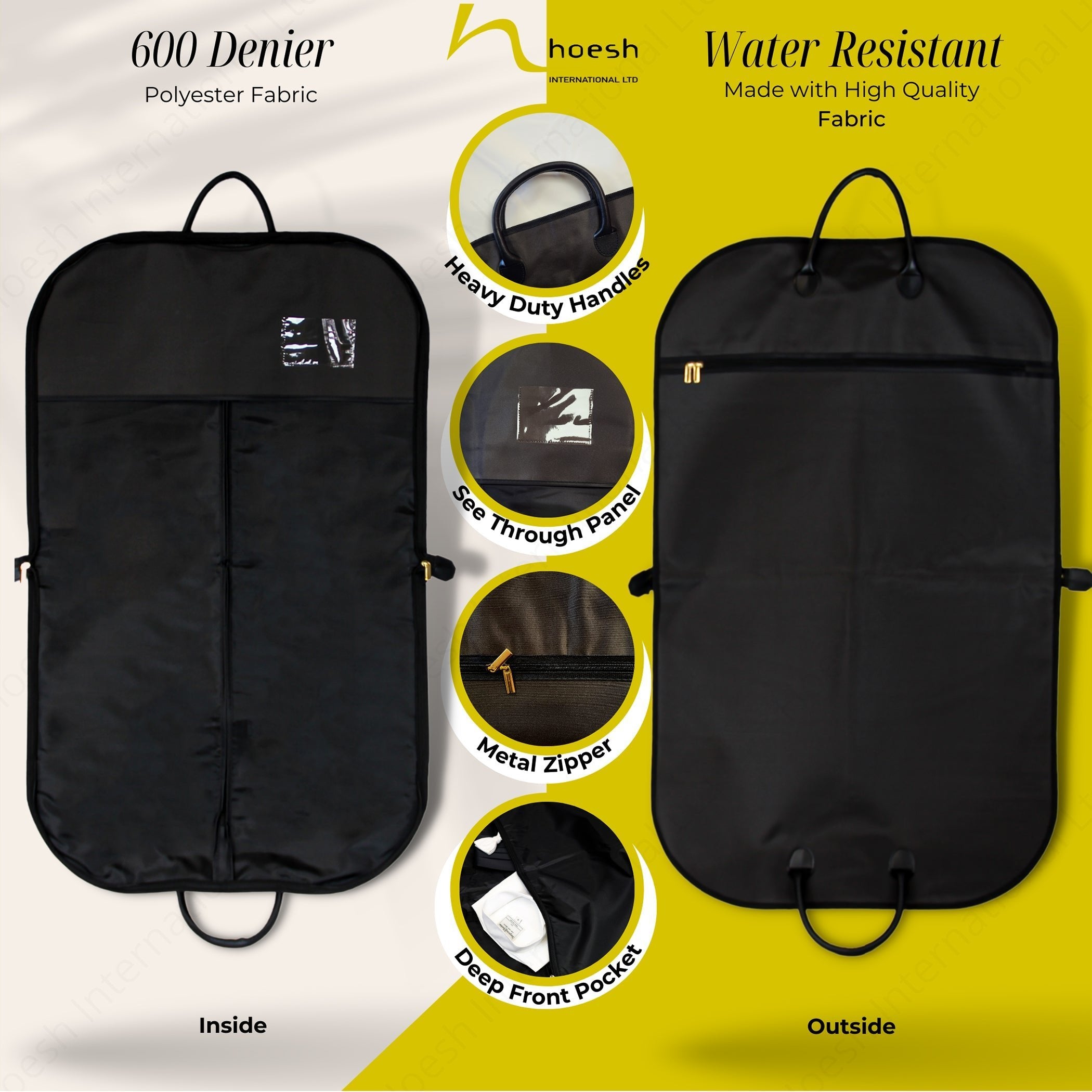 40" Foldable Waterproof Heavy duty Garment Cover Travel Bag with Handles - Hoesh International Ltd