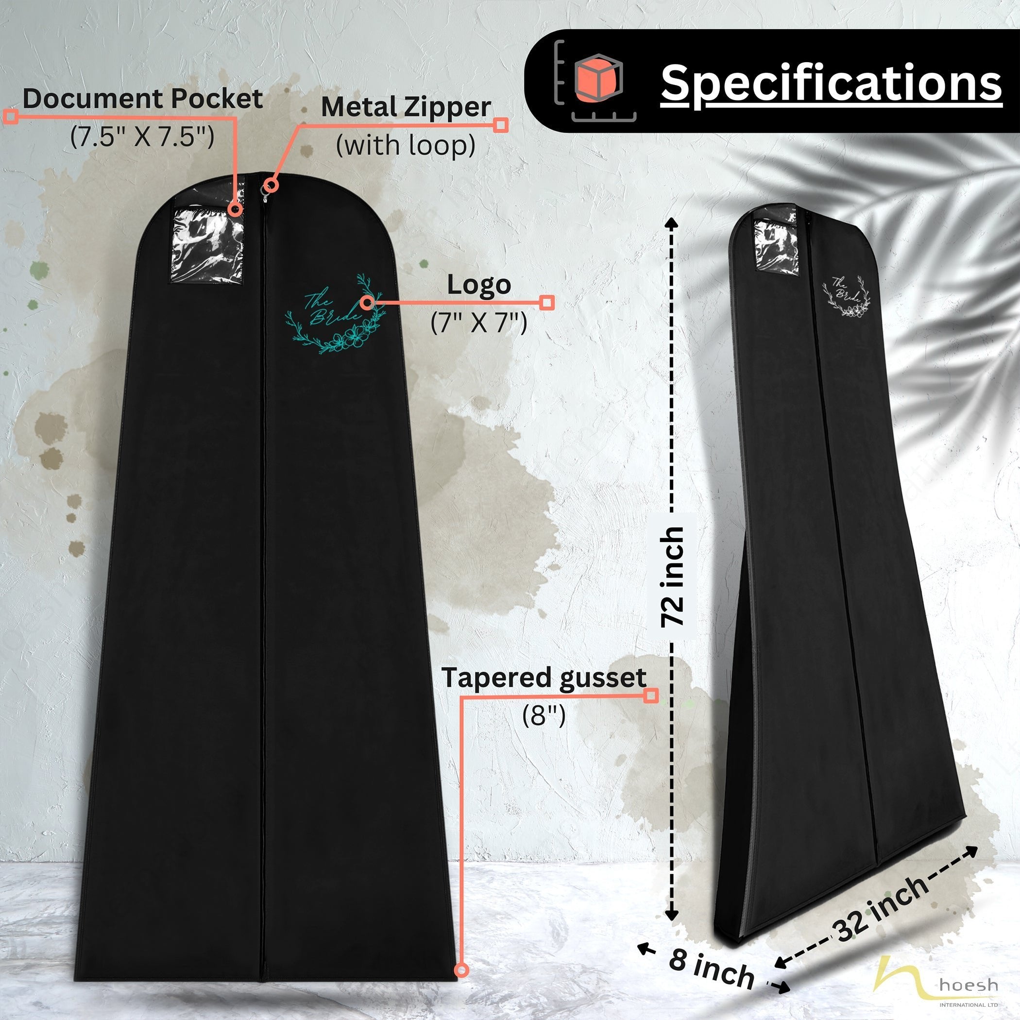 Personalised Breathable Wedding Garment Bag - Hoesh International Ltd