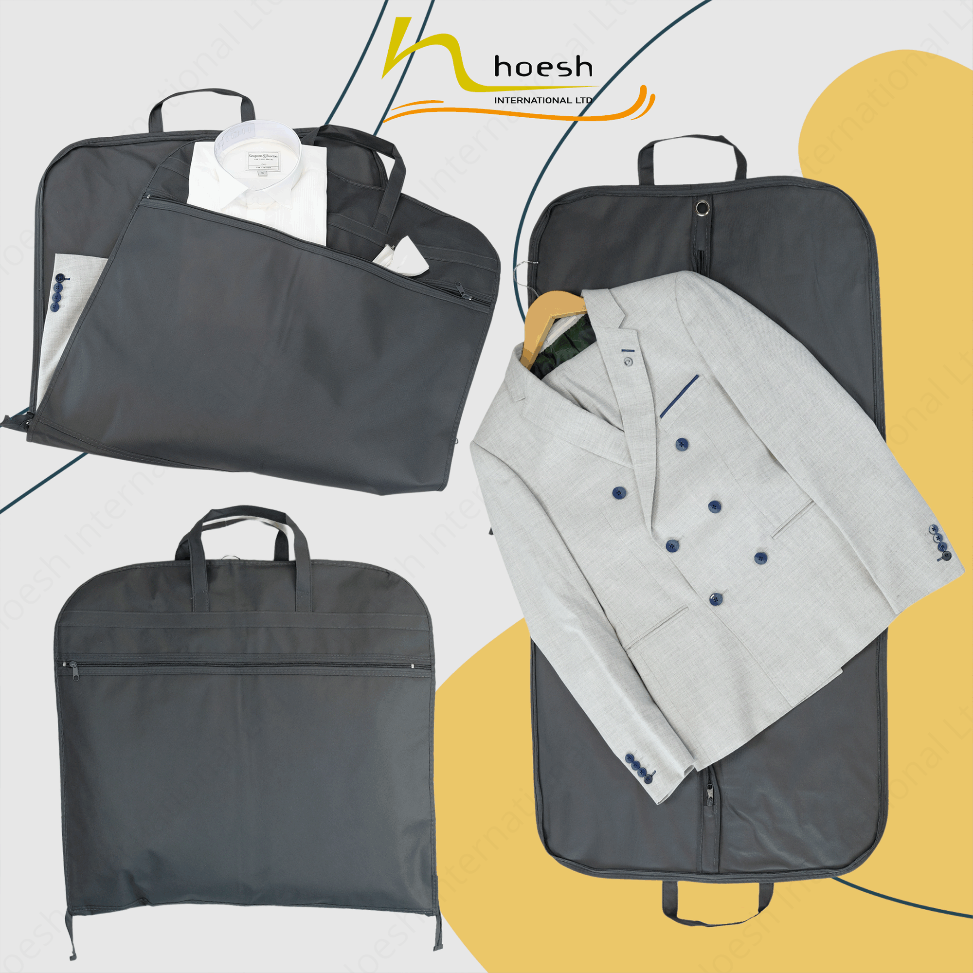 Breathable Grey Men Suit Travel Carrier - Hoesh International Ltd