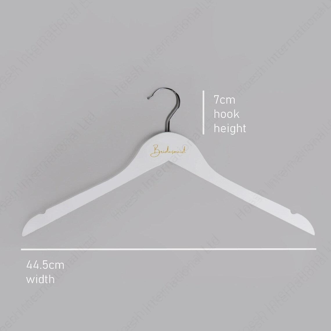 thumbnail image 2 of Personalised White Wooden Wedding Dress Hanger - Bridal, Prom, Keepsake 2 of 6