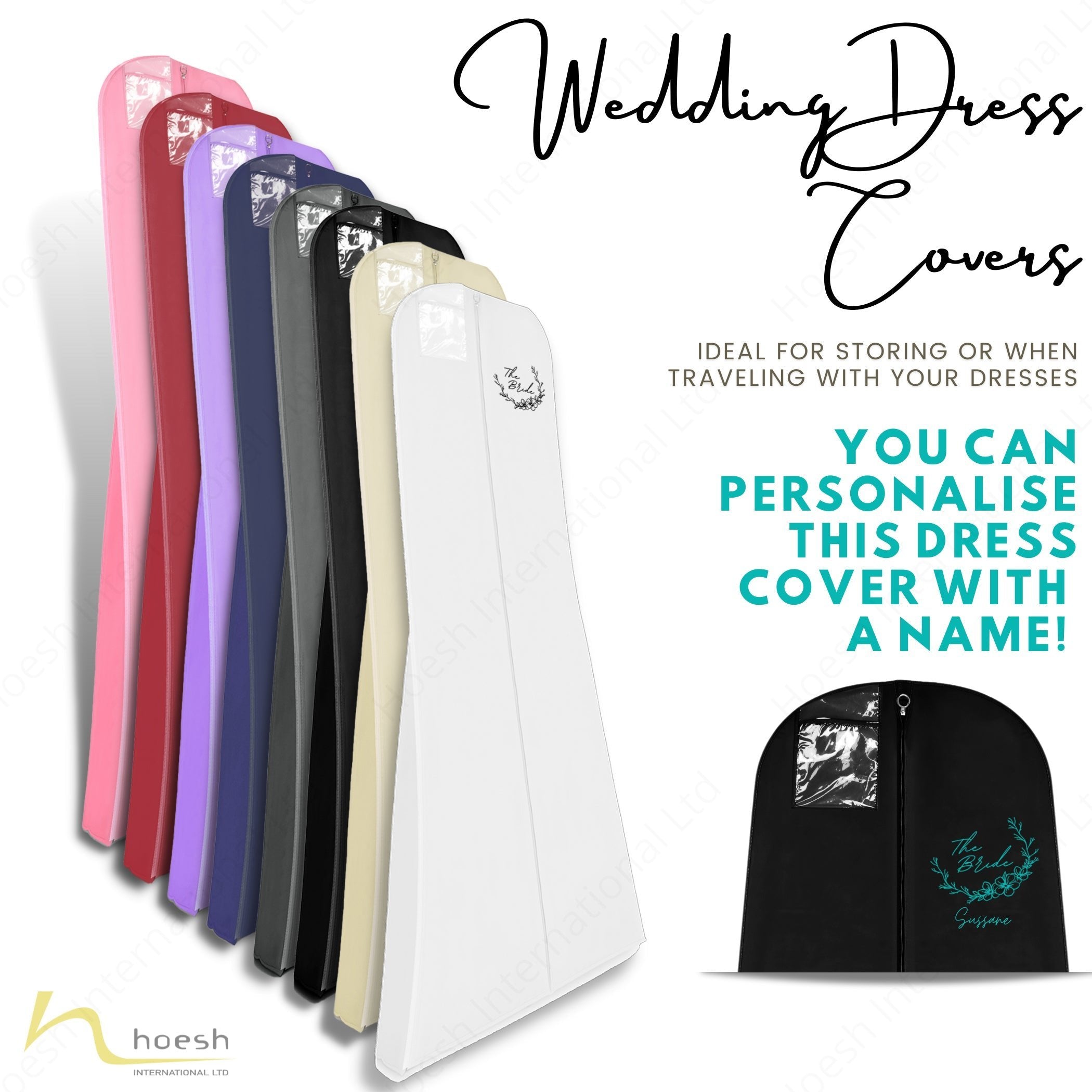 Personalised Breathable Wedding Garment Bag - Hoesh International Ltd